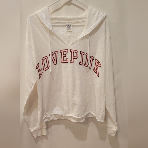Victoria Secret Pink Hoodie with red writing Women's Size M - Picture 1 of 5